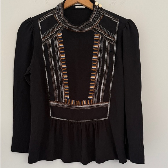 Isabel Marant Etoile Cerza Embroidered Crepe Size XS - Picture 2 of 11